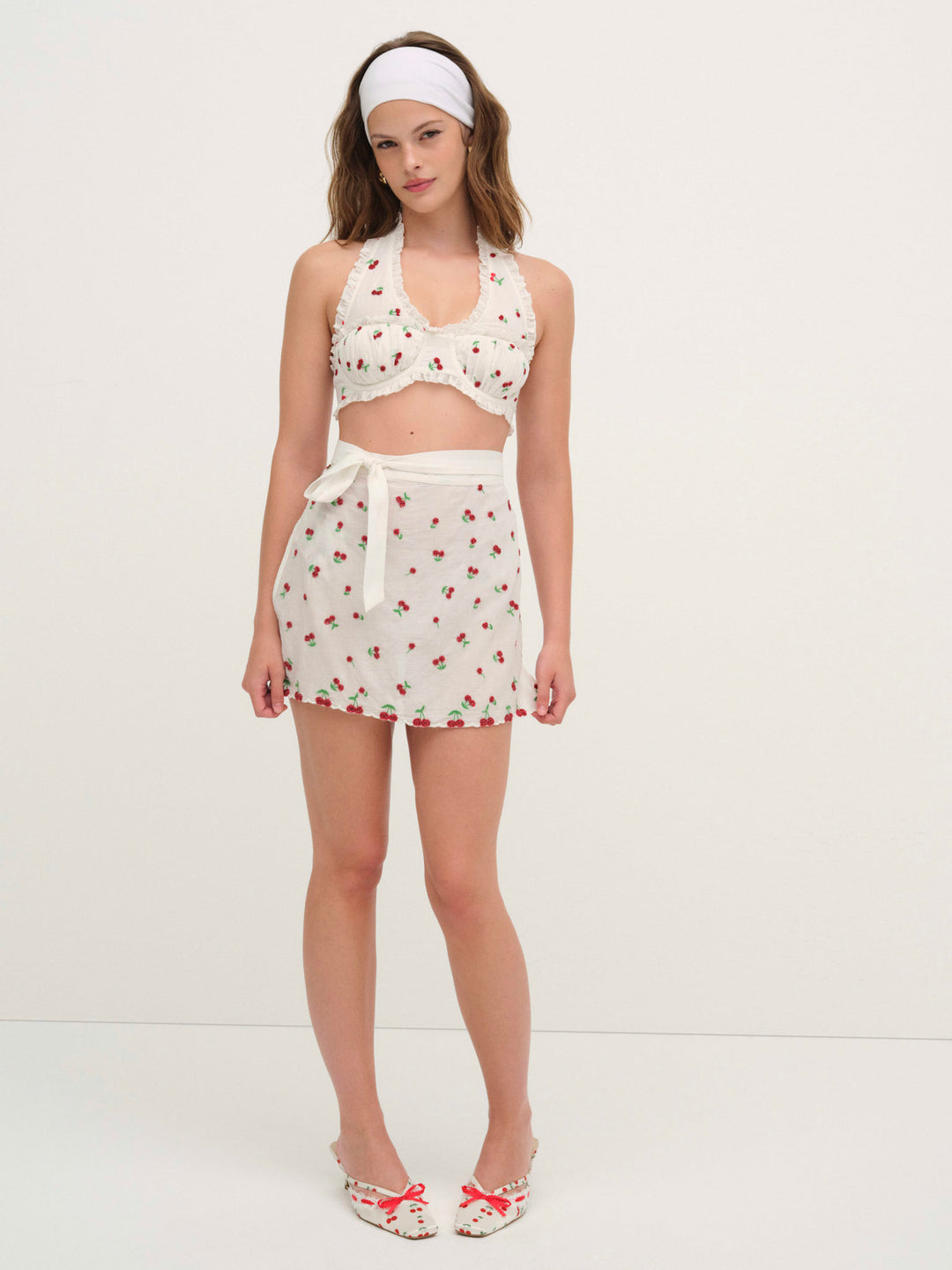 For Love and Lemons - Beaded Cherries Apron - Red