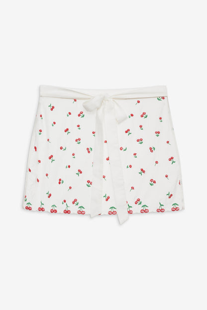 For Love and Lemons - Beaded Cherries Apron - Red