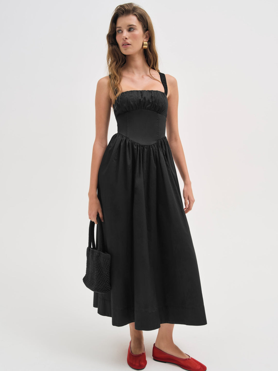 For Love and Lemons - Etienne Midi Dress - Black