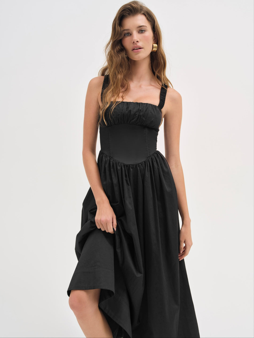 For Love and Lemons - Etienne Midi Dress - Black