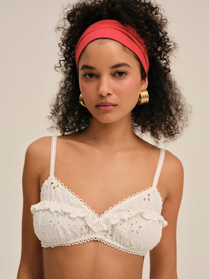 For Love and Lemons - Dreamy Daisy Bra Top - White