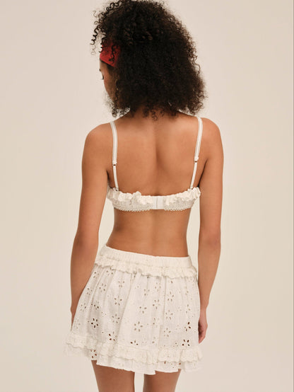For Love and Lemons - Dreamy Daisy Bra Top - White