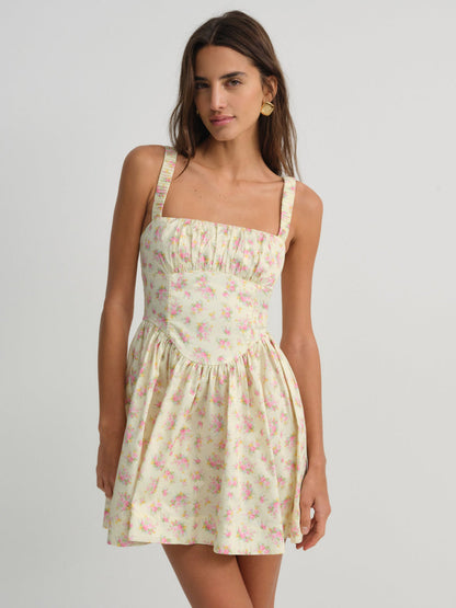 For Love and Lemons - Zofia Mini Dress - Yellow