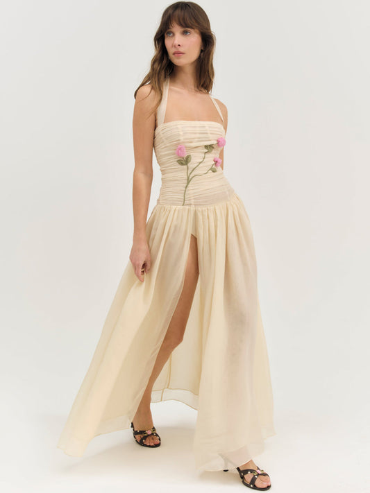 For Love and Lemons - Ophelie Organza Maxi Dress - Blush