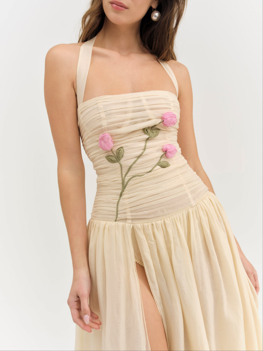 For Love and Lemons - Ophelie Organza Maxi Dress - Blush