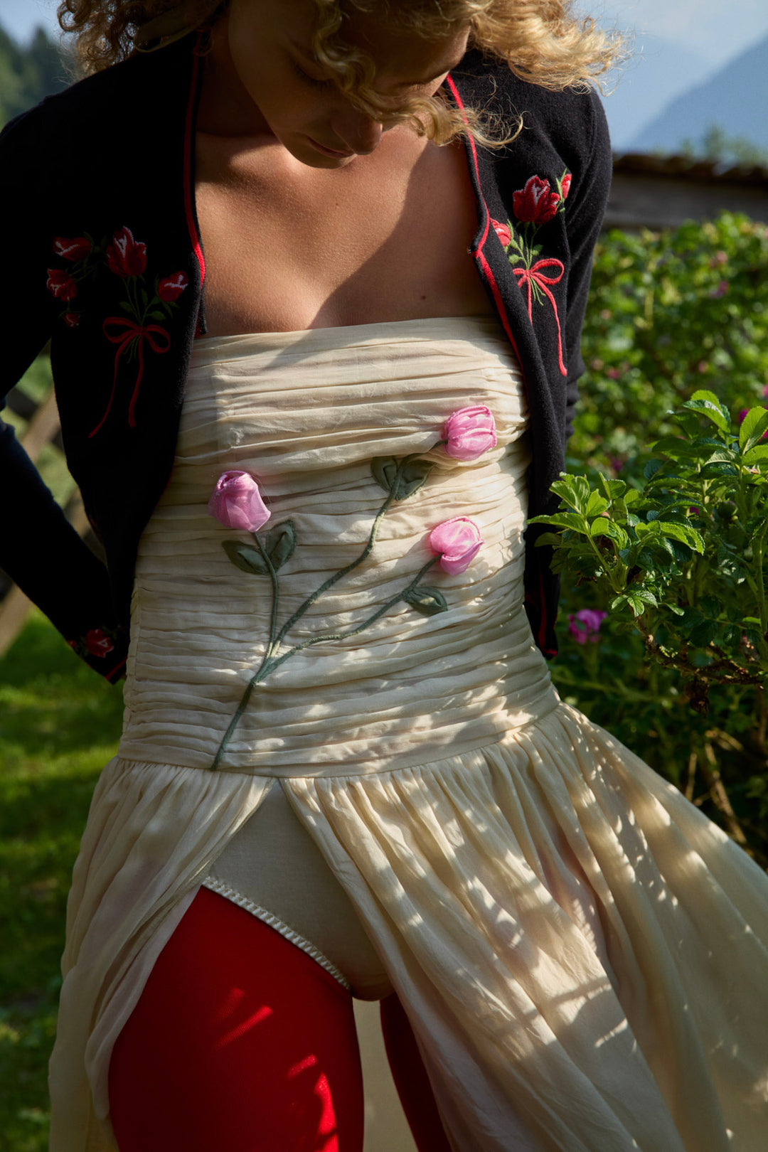 For Love and Lemons - Ophelie Organza Maxi Dress - Blush