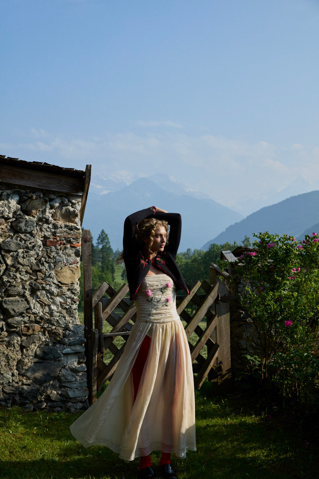 For Love and Lemons - Ophelie Organza Maxi Dress - Blush