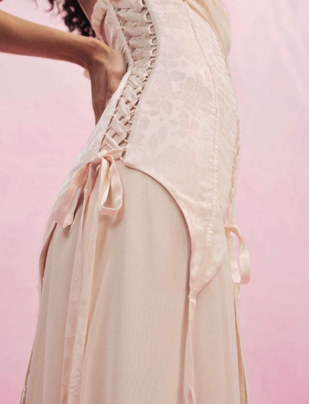 For Love and Lemons - Violette Gown - Light Peach