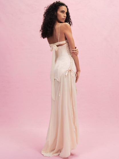 For Love and Lemons - Violette Gown - Light Peach