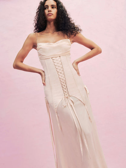 For Love and Lemons - Violette Gown - Light Peach