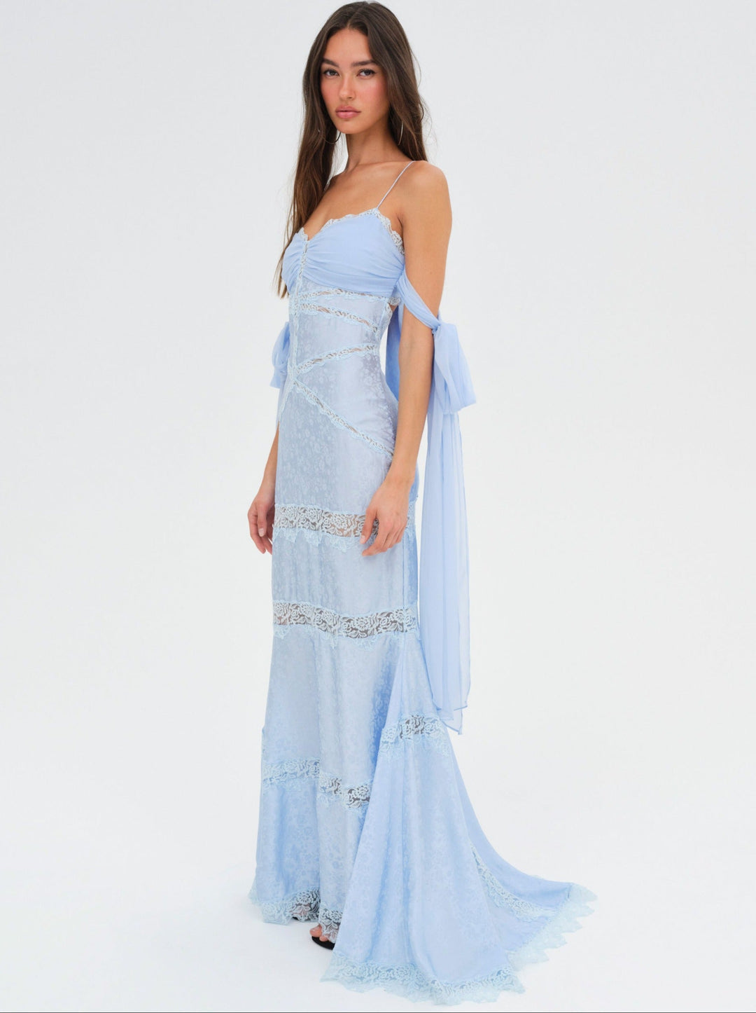 For Love and Lemons - Rita Lace Gown - Blue