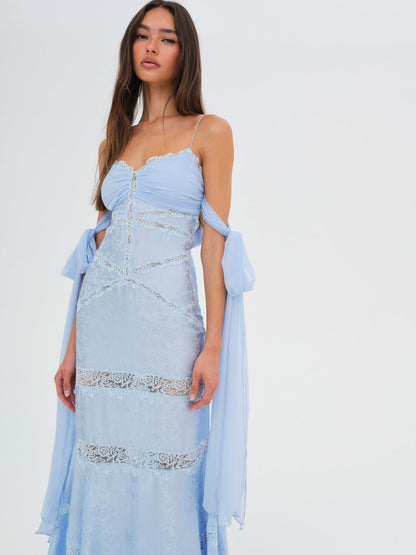 For Love and Lemons - Rita Lace Gown - Blue