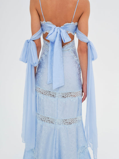 For Love and Lemons - Rita Lace Gown - Blue