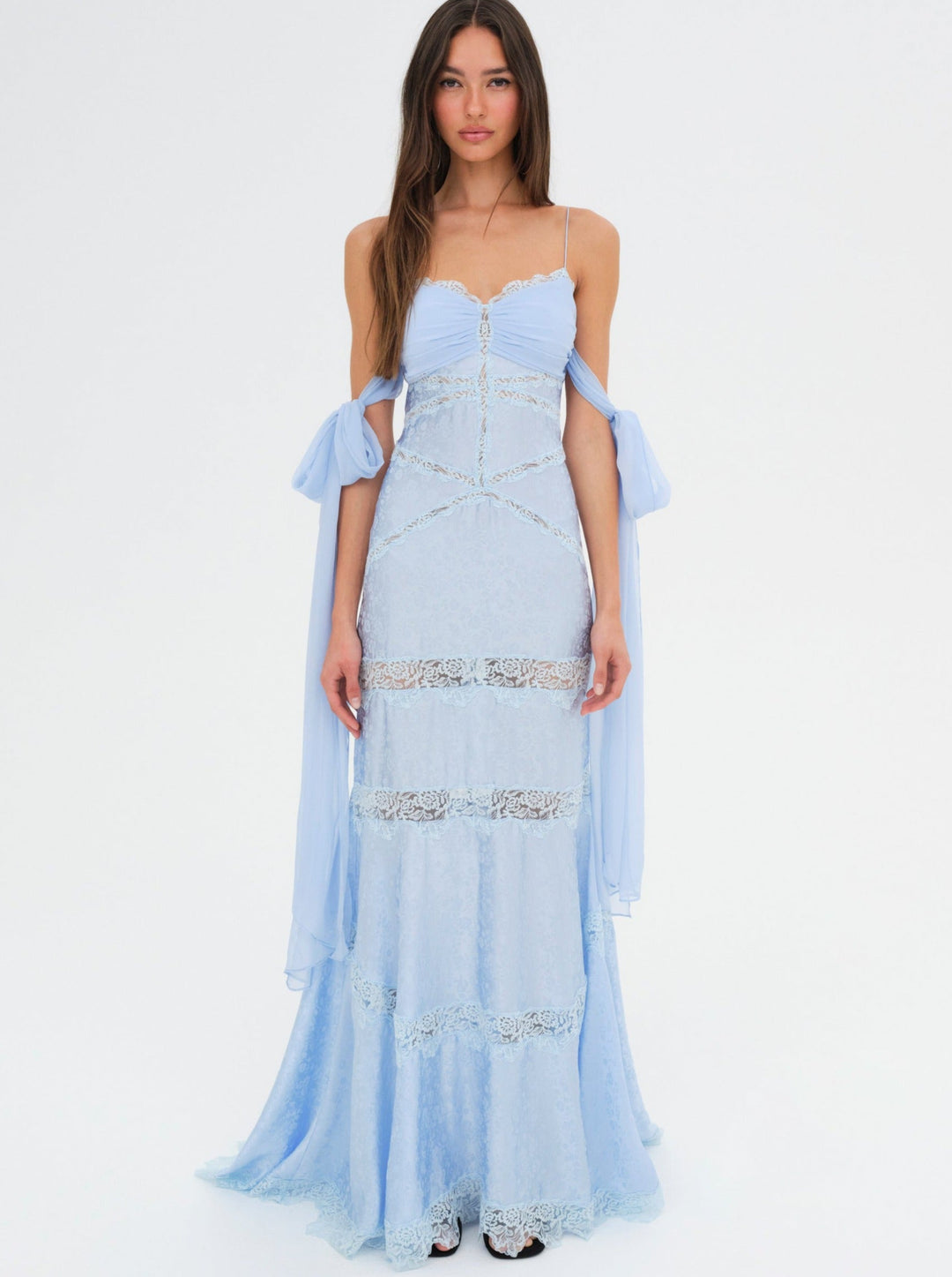 For Love and Lemons - Rita Lace Gown - Blue