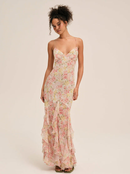 For Love and Lemons - Elea Maxi Dress - Peach