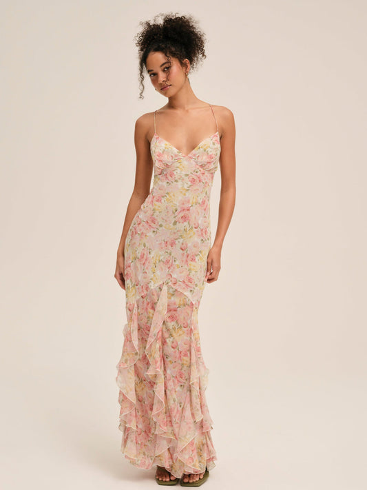 For Love and Lemons - Elea Maxi Dress - Peach