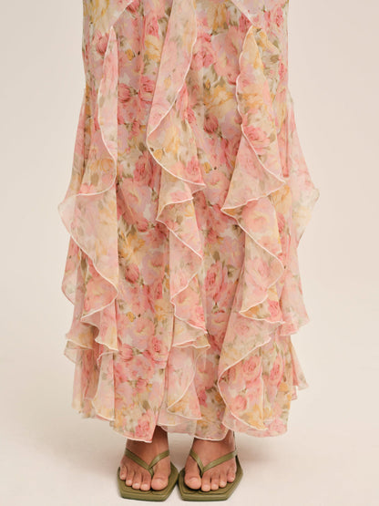 For Love and Lemons - Elea Maxi Dress - Peach