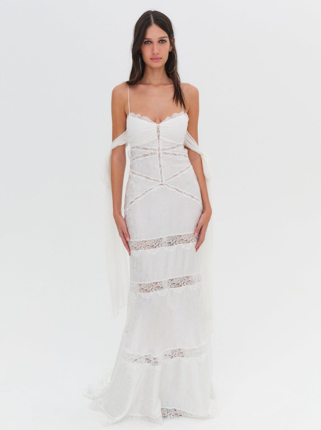 For Love and Lemons - Rita Lace Gown - Ivory