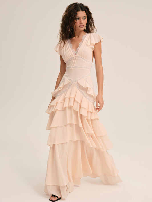 For Love and Lemons - Adriana Gown - Peach