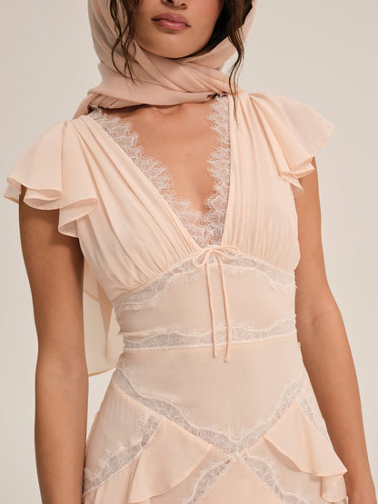For Love and Lemons - Adriana Gown - Peach
