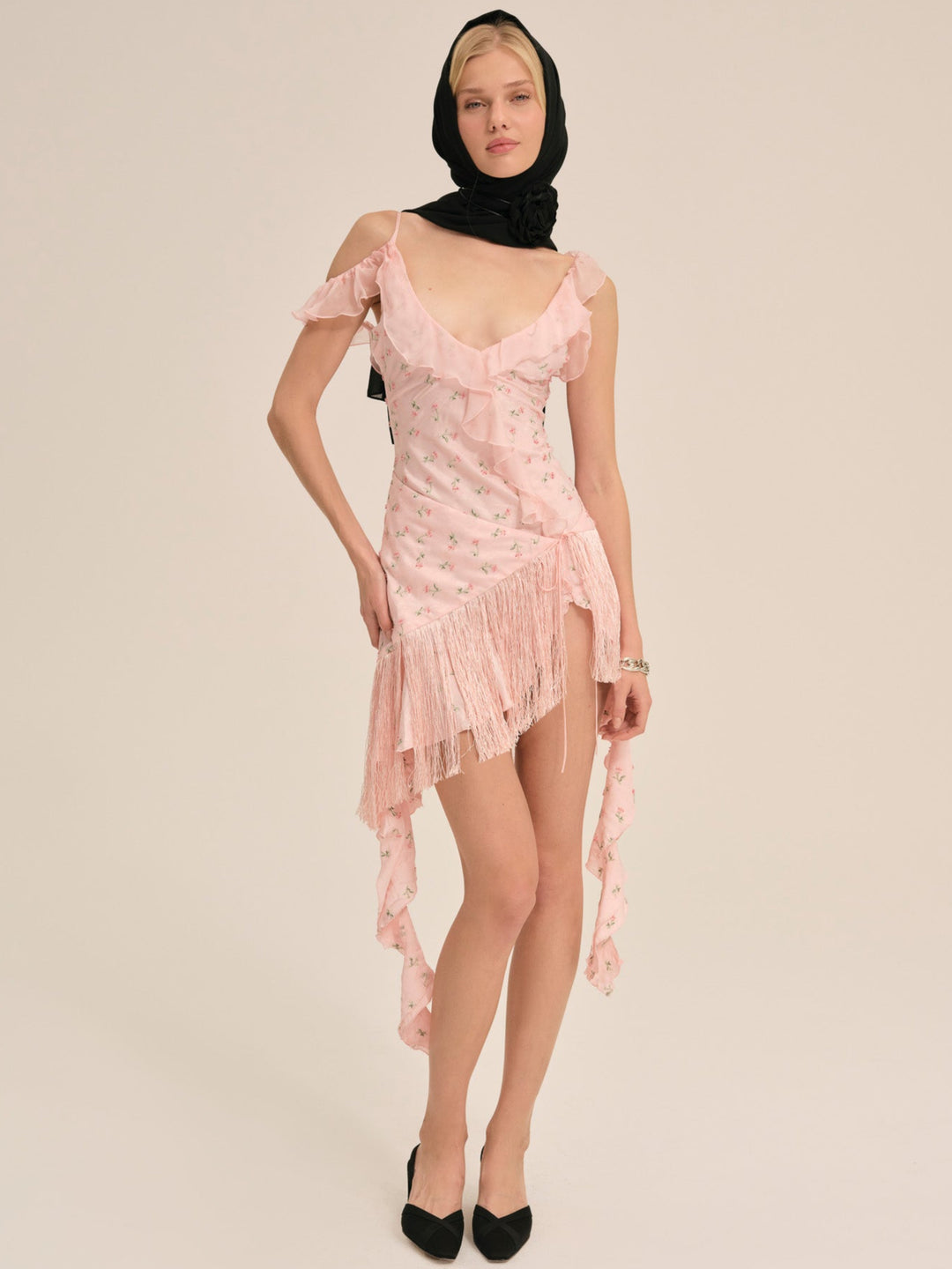 For Love and Lemons - Raspberry Rose Mini Dress - Pink