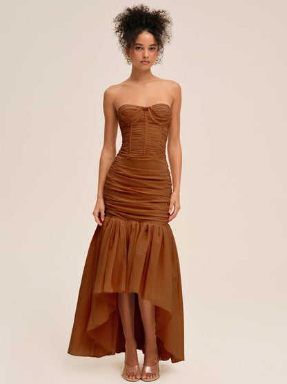 For Love and Lemons - Serafina Gown - Brown