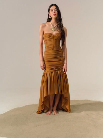 For Love and Lemons - Serafina Gown - Brown