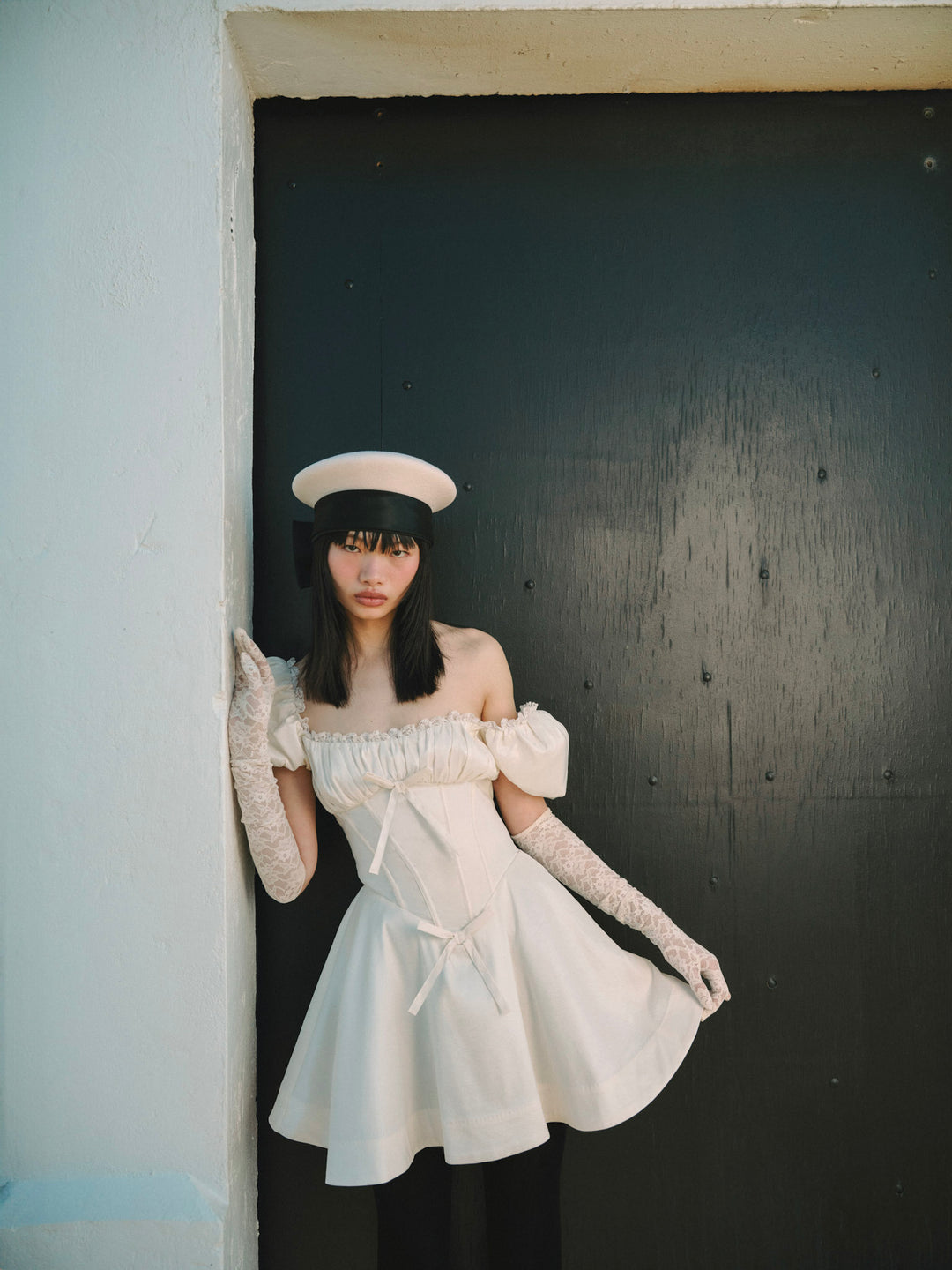 For Love and Lemons - Evaline Mini Dress - Cream