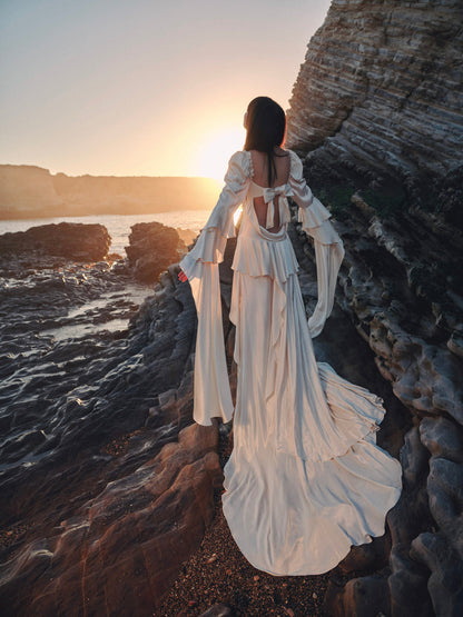 For Love and Lemons - Zelia Maxi Dress - Cream