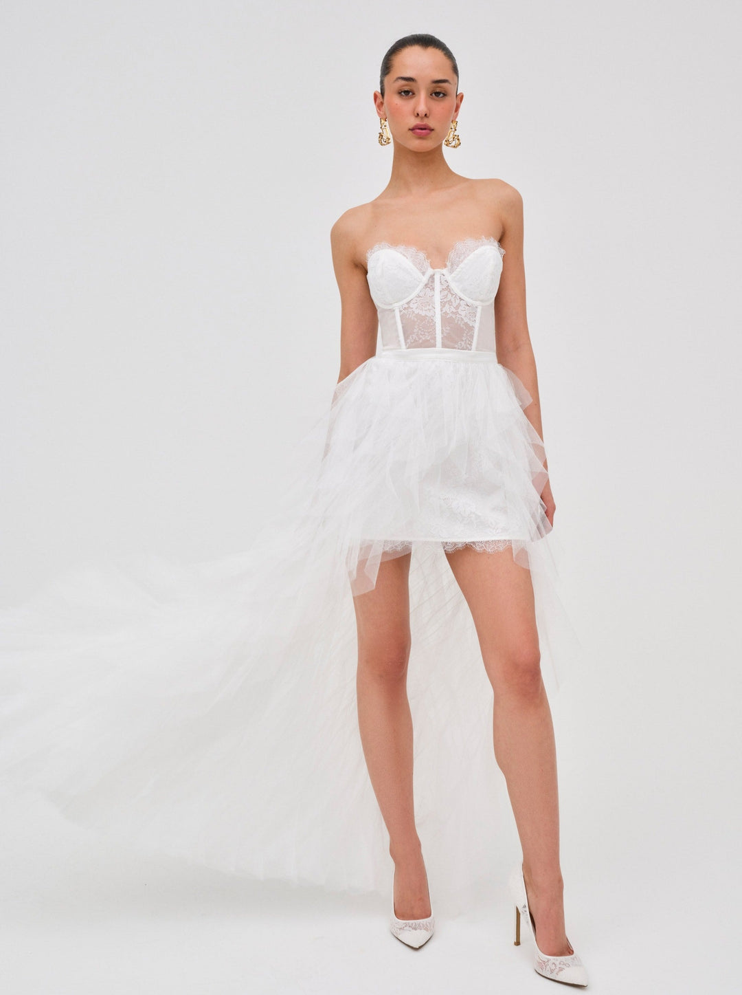 For Love and Lemons - Bustier Gown - White