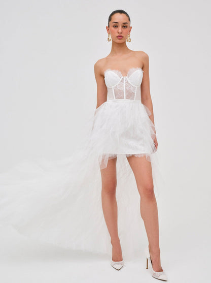 For Love and Lemons - Bustier Gown - White