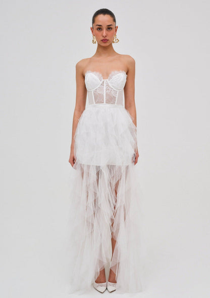 For Love and Lemons - Bustier Gown - White