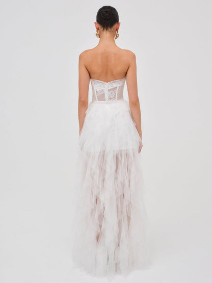 For Love and Lemons - Bustier Gown - White