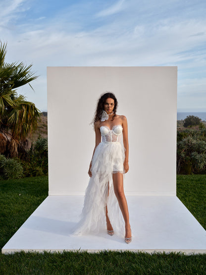 For Love and Lemons - Bustier Gown - White