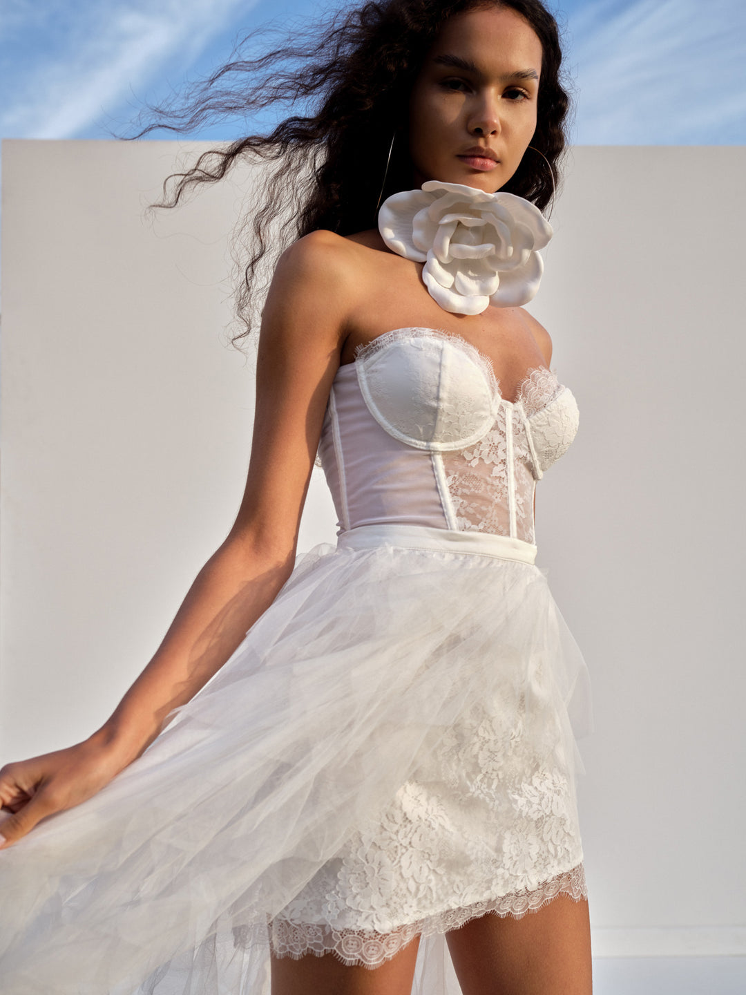 For Love and Lemons - Bustier Gown - White