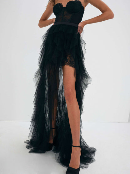 For Love and Lemons - Bustier Gown - Black