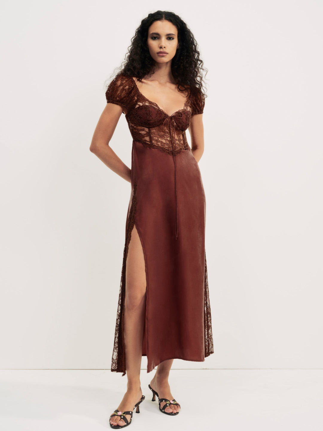 For Love and Lemons - Casey Maxi Dress - Rust