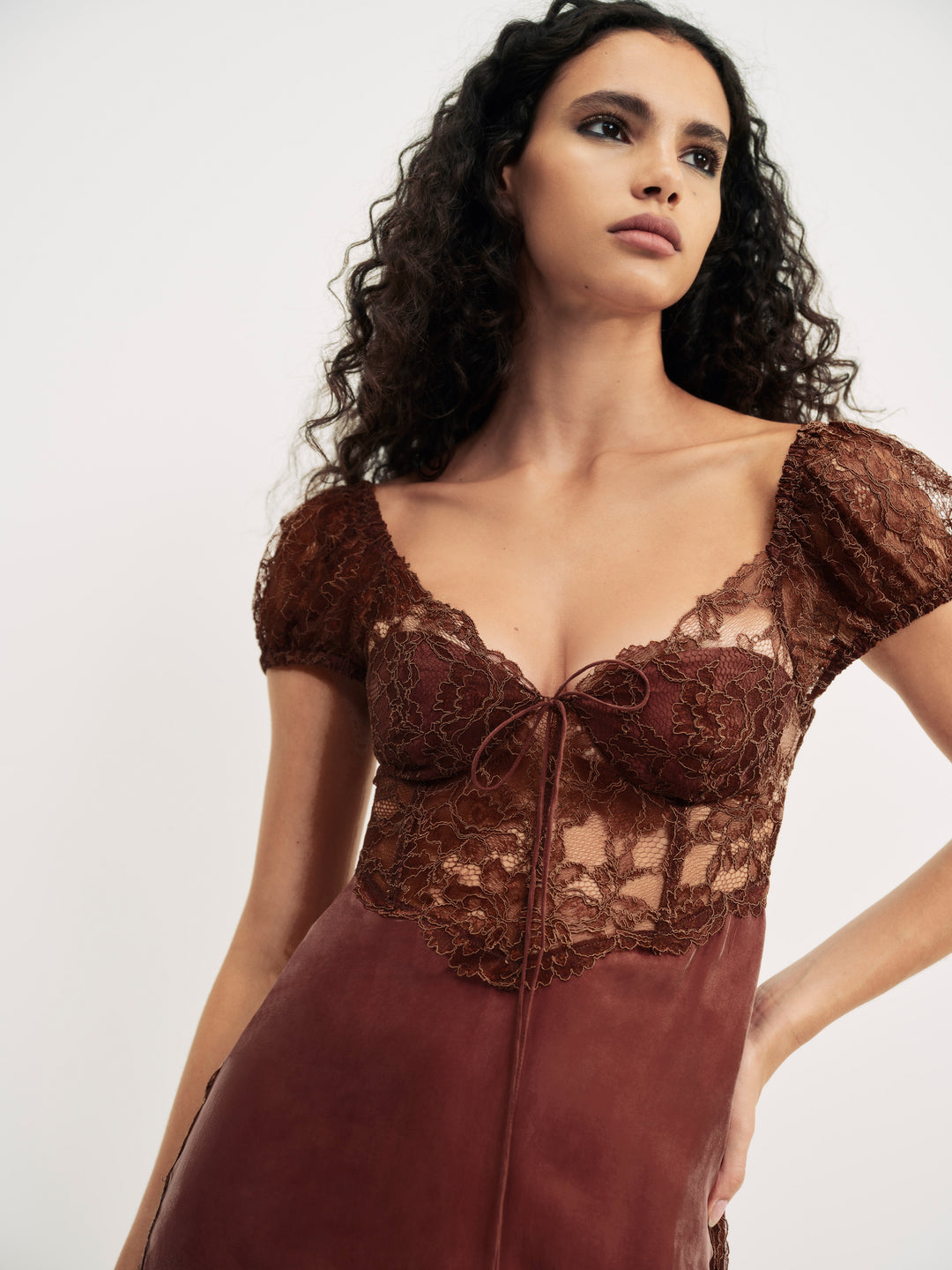 For Love and Lemons - Casey Maxi Dress - Rust