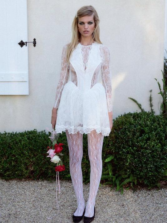 For Love and Lemons - Tara Mini Dress - White