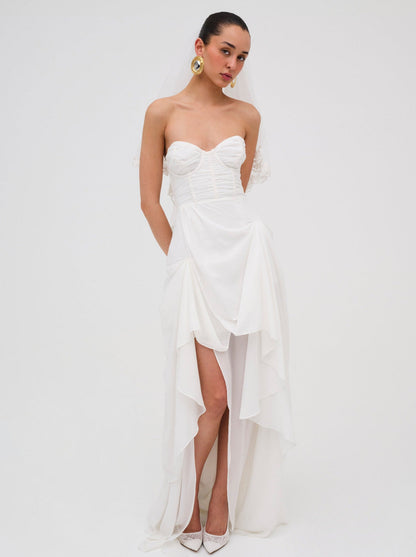 For Love and Lemons - June Maxi Dress - White