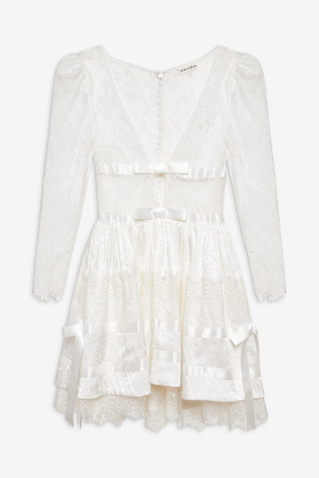 For Love and Lemons - Annabelle Lace Mini Dress - Cream