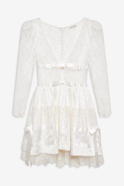 For Love and Lemons - Annabelle Lace Mini Dress - Cream