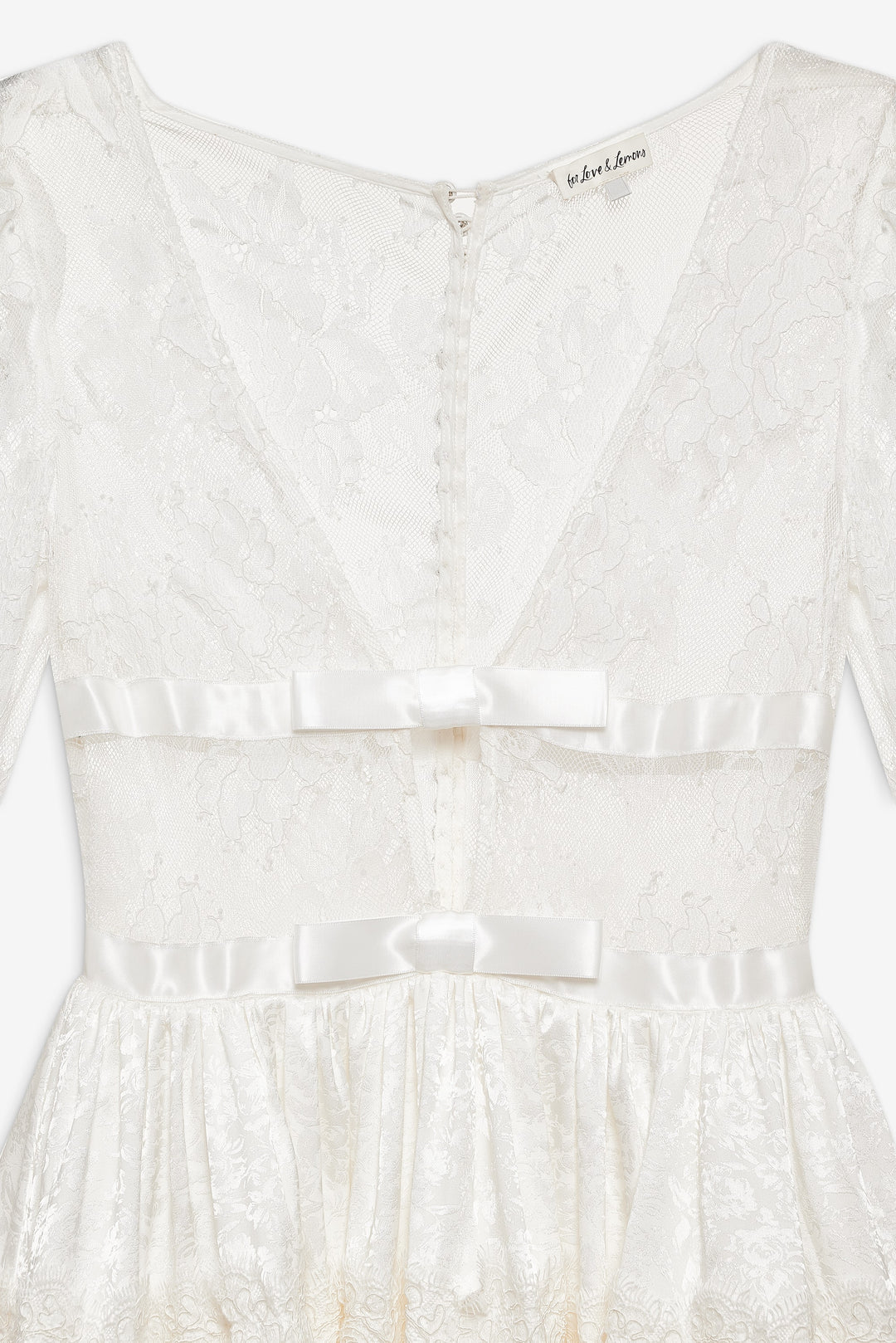 For Love and Lemons - Annabelle Lace Mini Dress - Cream