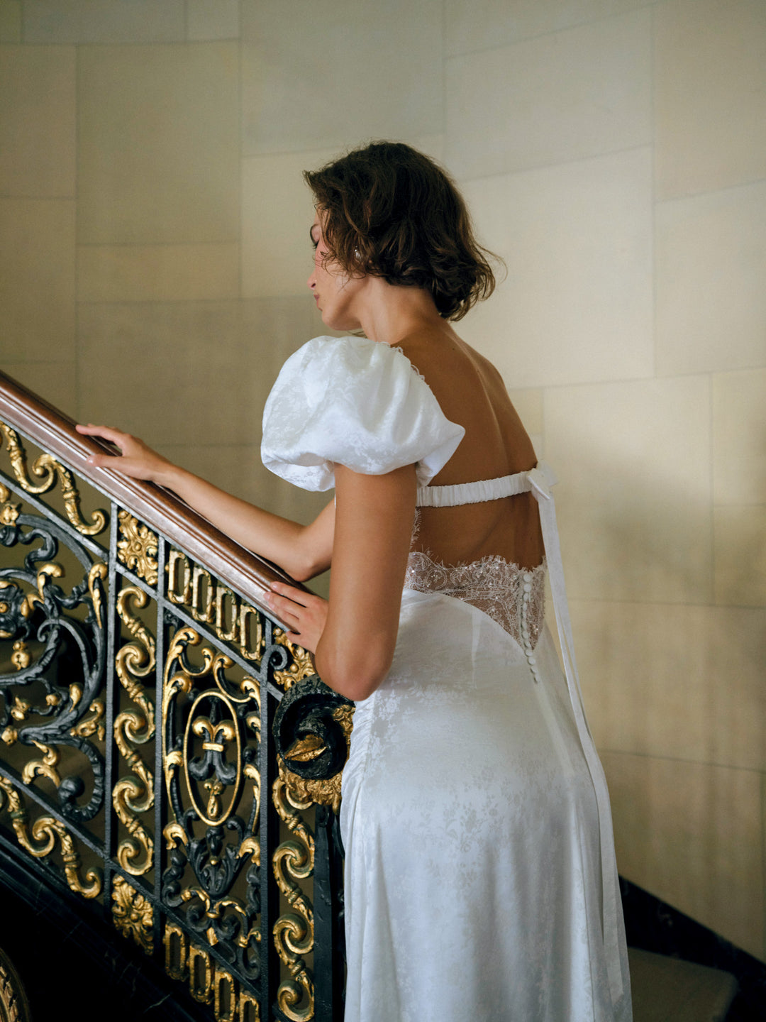 For Love and Lemons - Aurelia Jacquard Gown - White