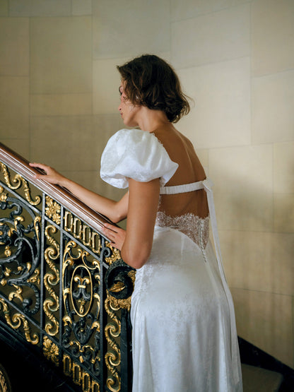 For Love and Lemons - Aurelia Jacquard Gown - White