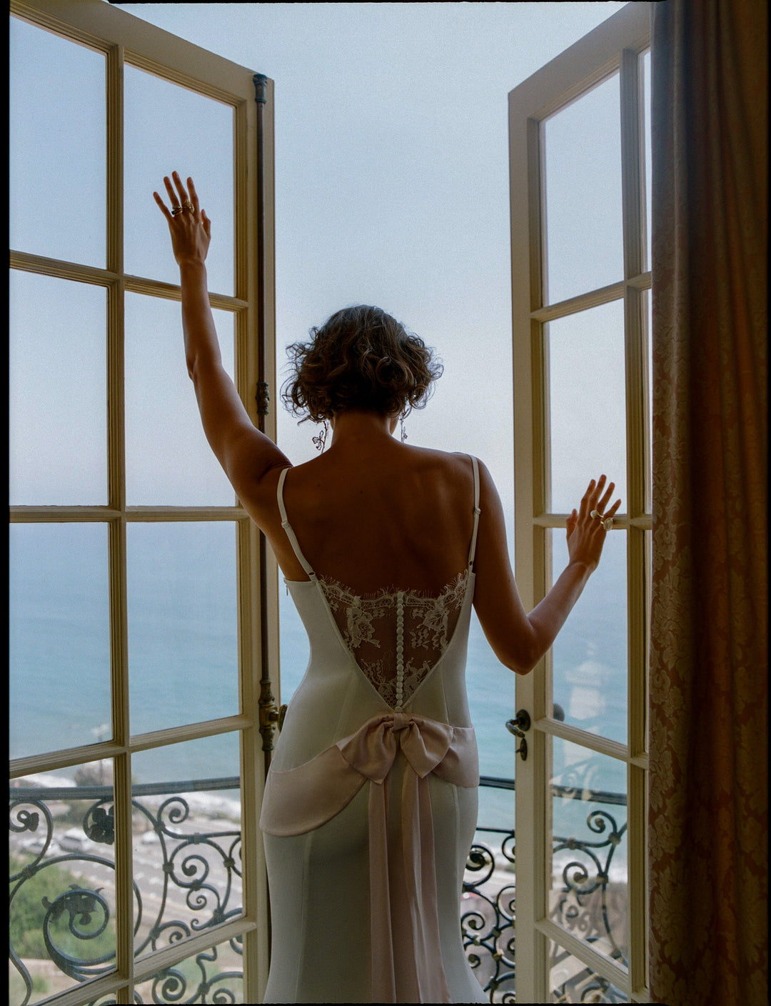 For Love and Lemons - Eliana Gown - White Pink
