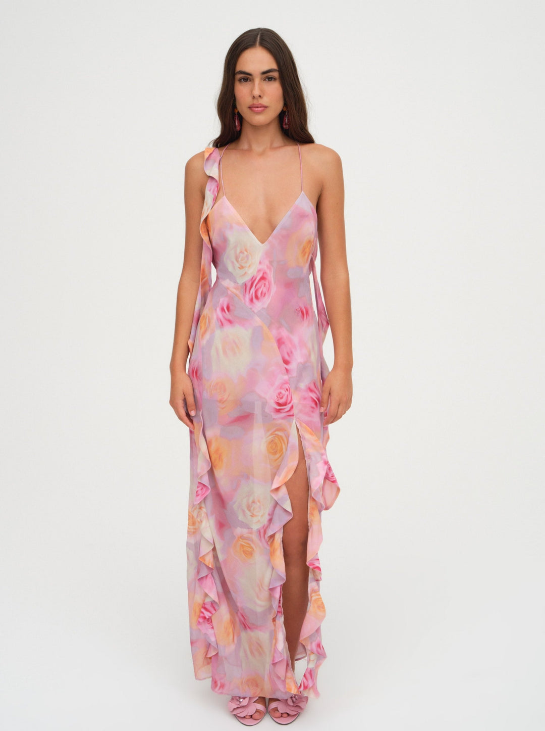 For Love and Lemons - Beate Maxi Dress - Pink