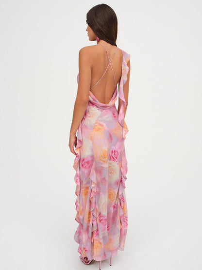 For Love and Lemons - Beate Maxi Dress - Pink