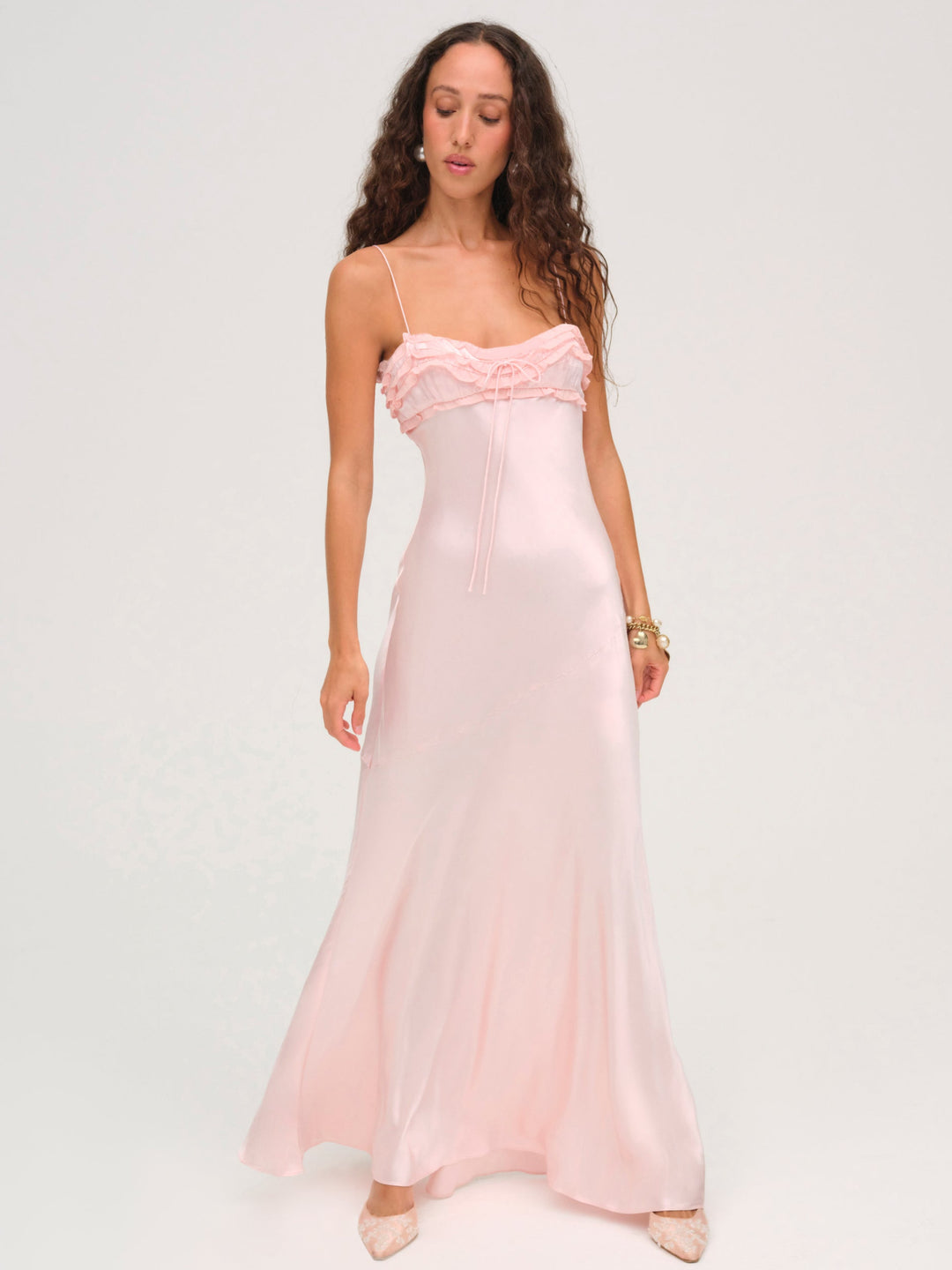 For Love and Lemons - Natalie Maxi Dress - Baby Pink