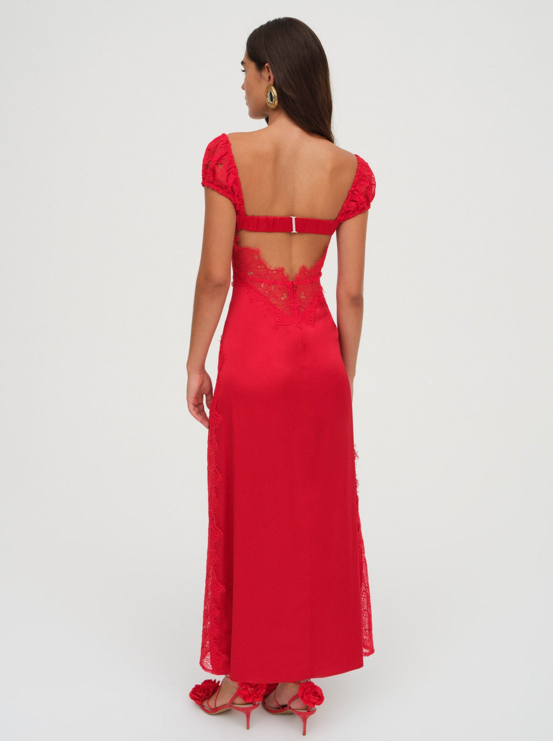 For Love and Lemons - Casey Maxi Dress - Red
